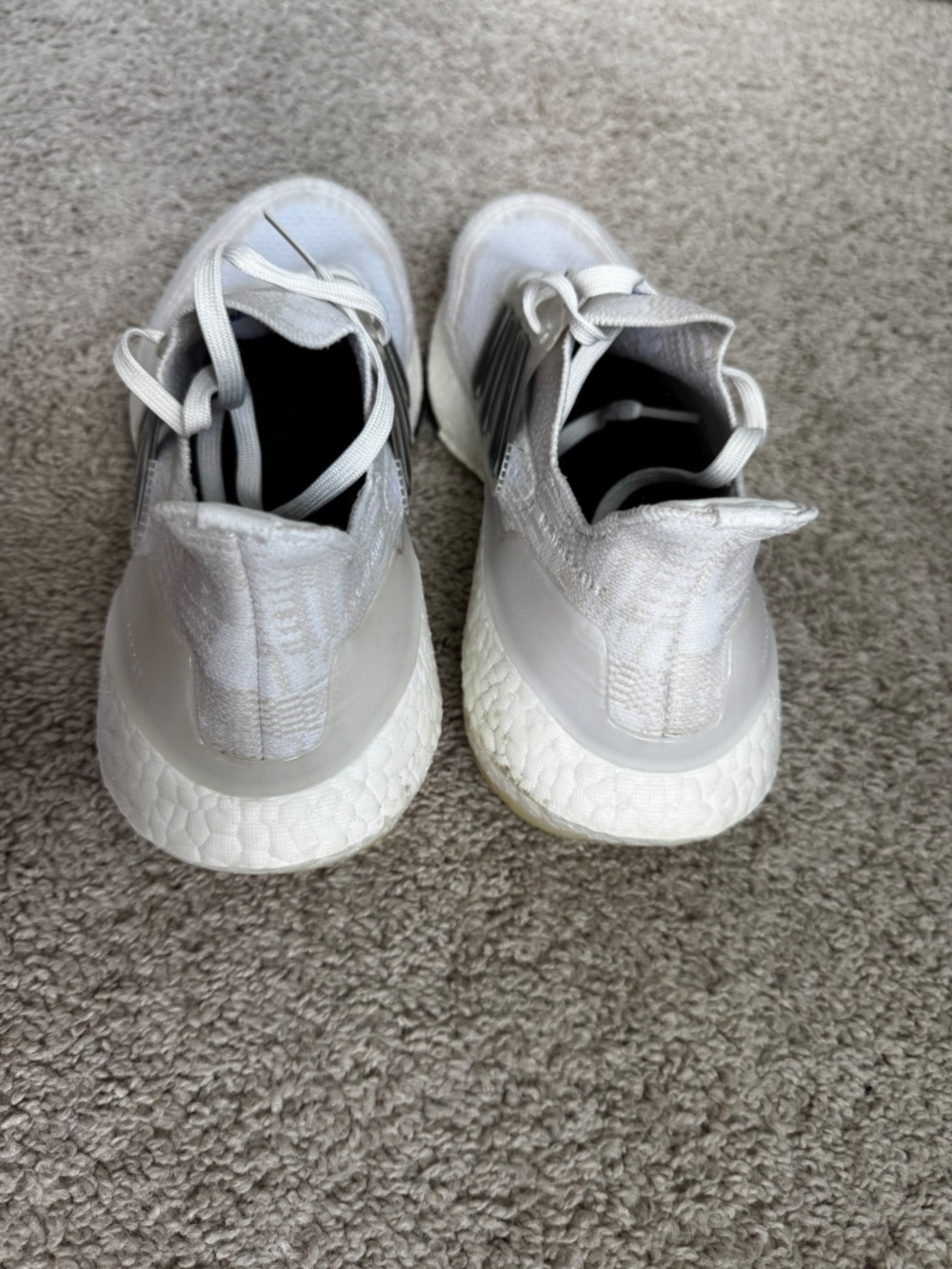 adidas Ultraboost 21 White Black Running Shoes FY0838 Womens Size 9.5 Sneakers - Picture 6 of 8